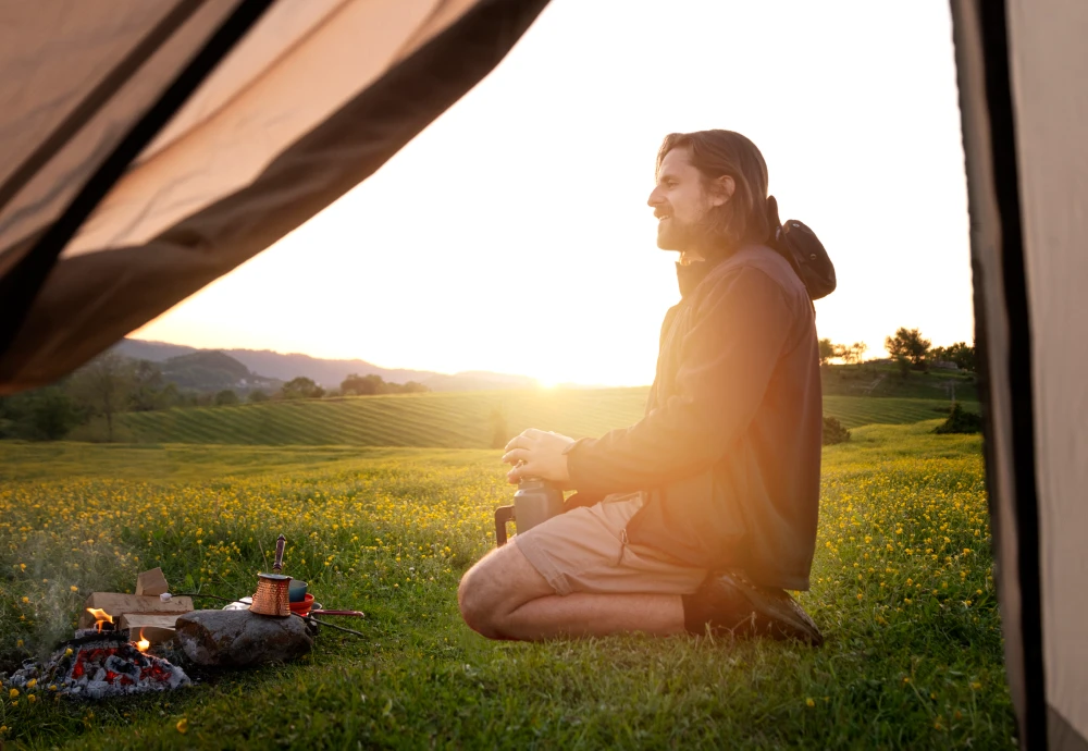 teepee tent with stove hole