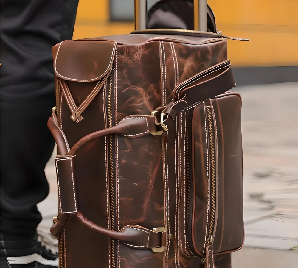 leather carry on case